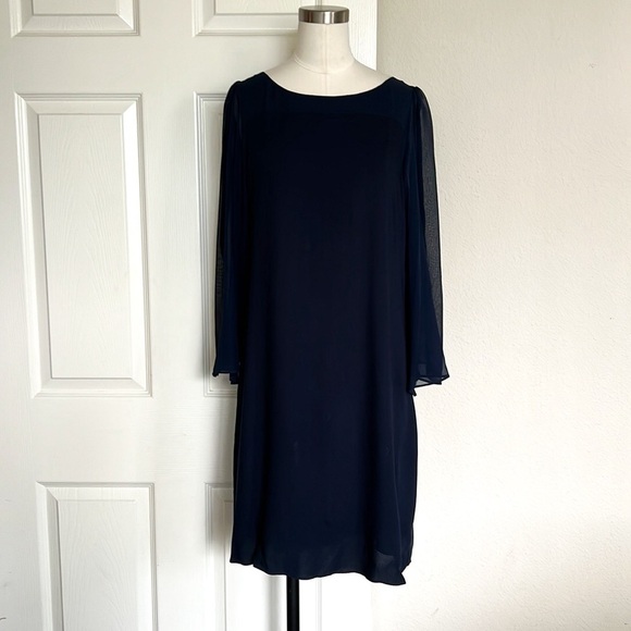 Alice + Olivia Odette Flutter Sleeve Navy Dress - Picture 2 of 8